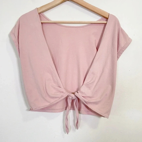 Aritzia Wilfred Adela Tshirt Open Back Light Pink - Picture 9 of 9